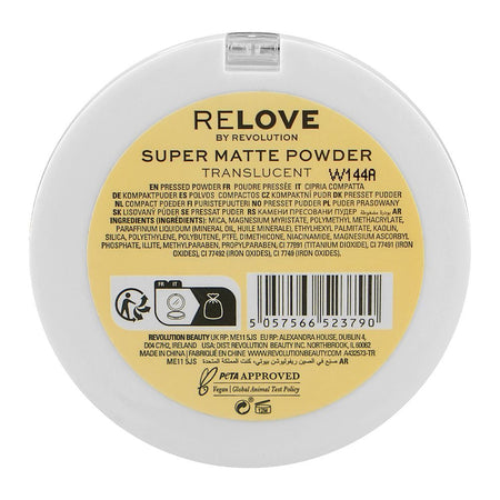 Makeup Revolution Relove Super Matte Face Powder Translucent, 6g - Image 3