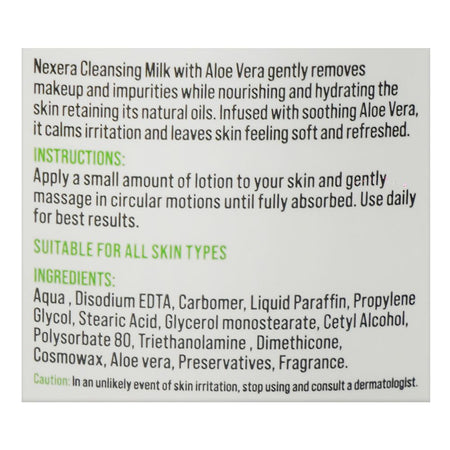 Nexera Cleansing Milk with Aloe Vera, 220ml - Image 3