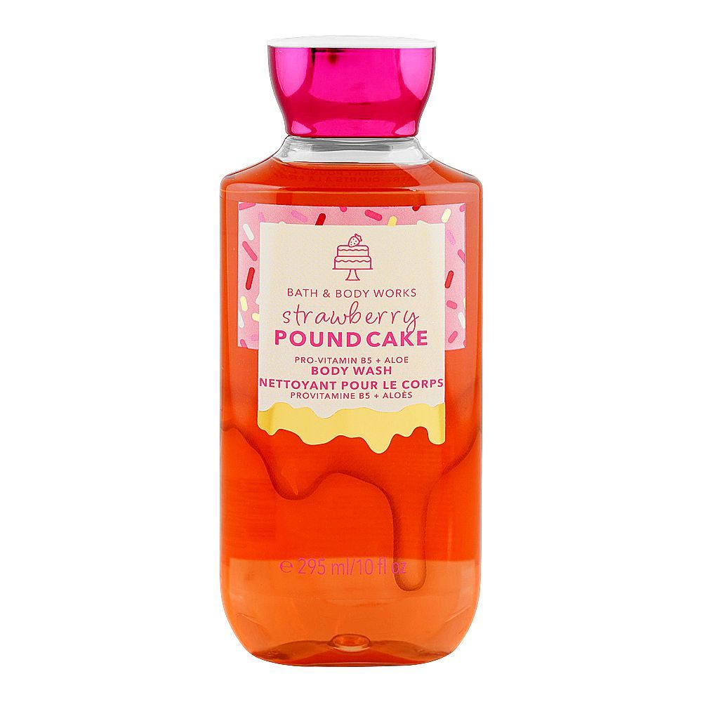 Bath & Body Works Strawberry Pound Cake Body Wash with Pro-Vitamin B5 & Aloe Vera, 295ml - Main Image