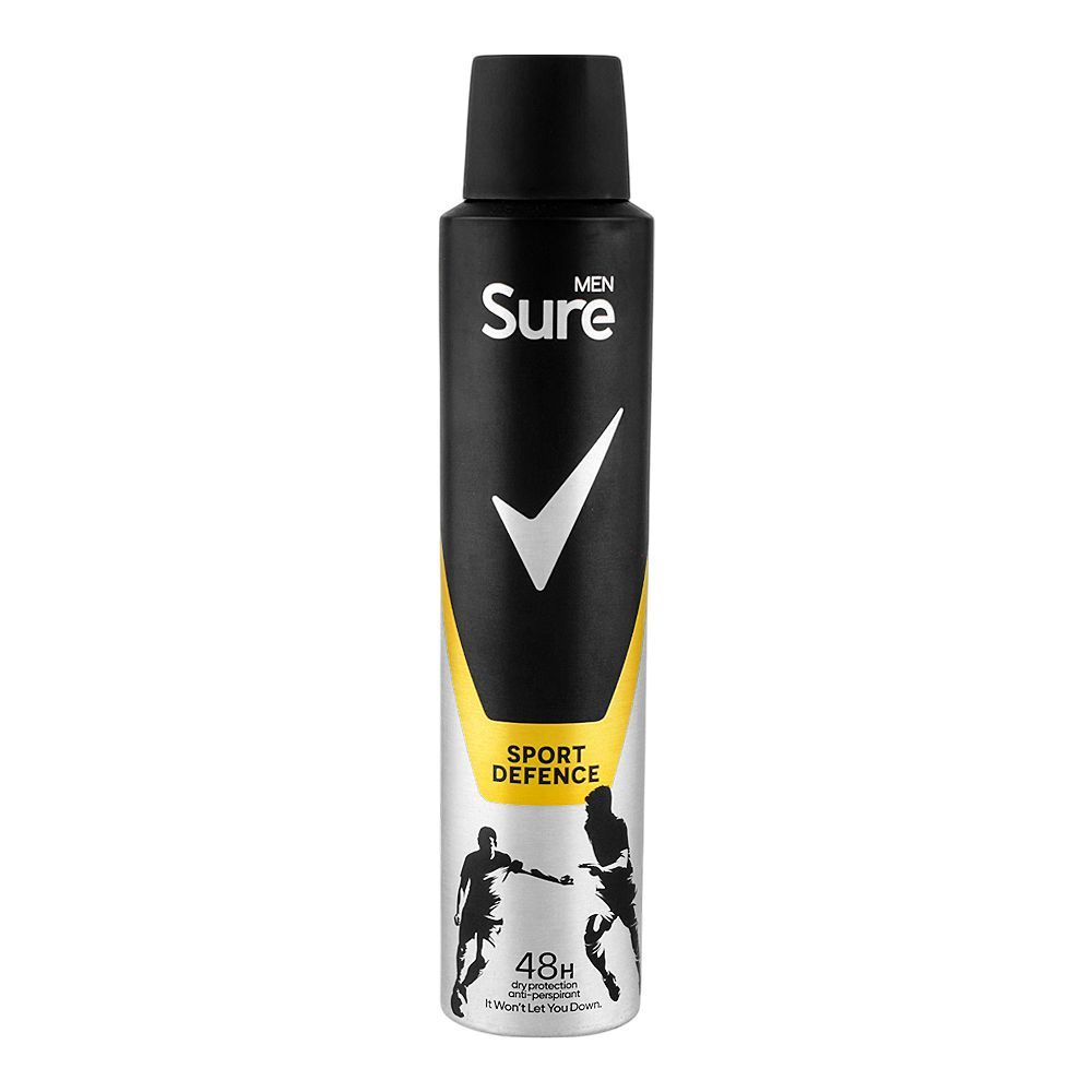 Sure Men Sport Defence Antiperspirant Body Spray, 48H Dry Protection, 200ml - Main Image
