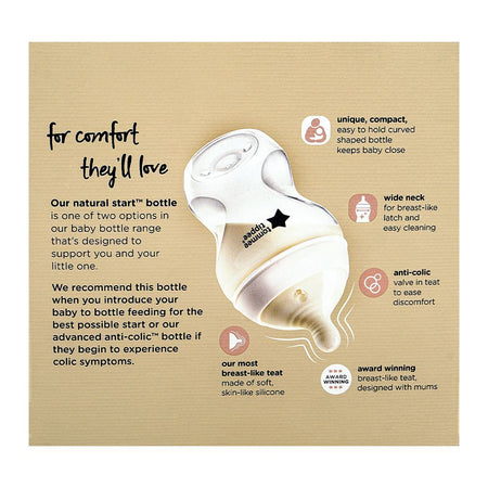 Tommee Tippee Natural Start Newborn Starter Set, For 0 Months+, 6-Pack, 423917 - Image 4