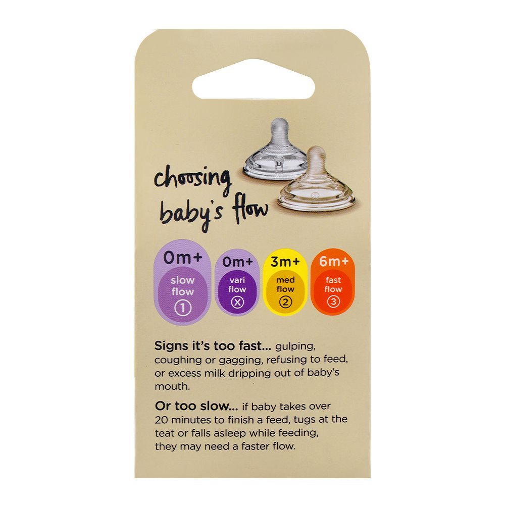 Tommee Tippee Natural Start Slow Flow Soft Teats, Nipples For 0 Months+, 2-Pack, 423961 - Image 3