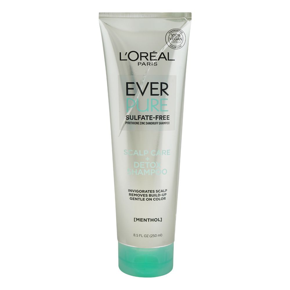 L'Oreal Paris Ever Pure Color Care System Scalp Care+Detox Shampoo, Sulfate Free, 250ml - Main Image
