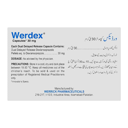 Werdex 30mg, Strip (10 Capsules) - Image 2