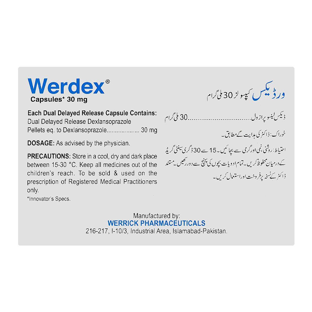 Werdex 30mg, Strip (10 Capsules) - Image 2
