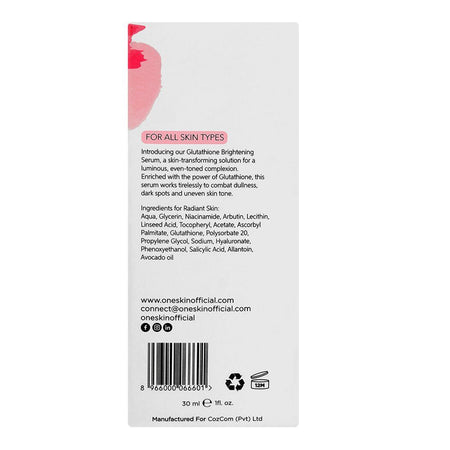 Oneskin Glow Getter Serum with Glutathione, Alpha Arbutin 2%, Vitamin B3 & Avocado Oil, 30ml - Image 6