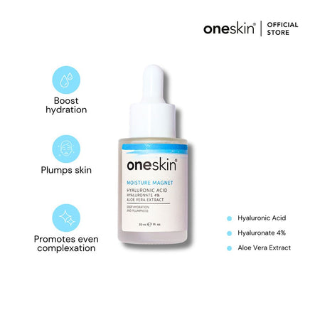 Oneskin Moisture Magnet Serum with Hyaluronic Acid 4% & Aloe Vera, 30ml - Image 2