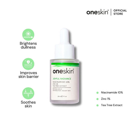 Oneskin Joyful Radiance Serum with Niacinamide 10%, Zinc 1% & Tea Tree, 30ml - Image 2