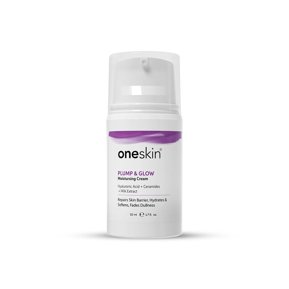 Oneskin Plump and Glow Moisturizing Cream with Hyaluronic Acid, Ceramides & Milk, 50ml - Main Image