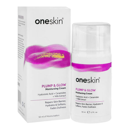Oneskin Plump and Glow Moisturizing Cream with Hyaluronic Acid, Ceramides & Milk, 50ml - Image 3