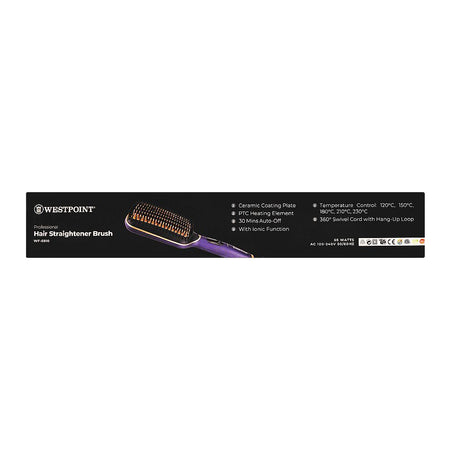 West Point Professional Hair Straightener Brush, 65W, WF-6810 - Image 3