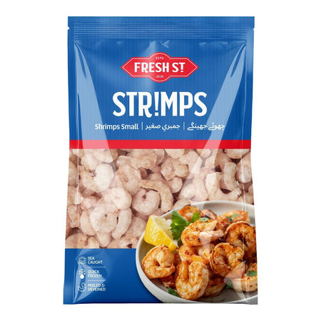 Fresh Street Peeled & Deveined Small Shrimps (Jhinga) - PND 100/200, 500g - Main Image