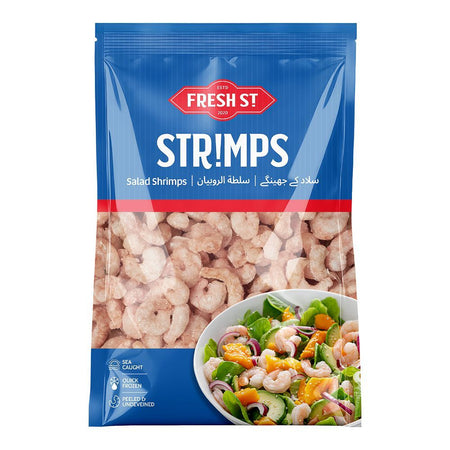 Fresh Street Peeled & Undeveined Salad Shrimps (Jhinga) - PUD 300/500, 500g - Main Image