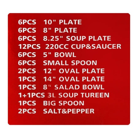 OneMore 51-Pieces Dinner Set, Complete Tableware for 12 Persons - Image 4