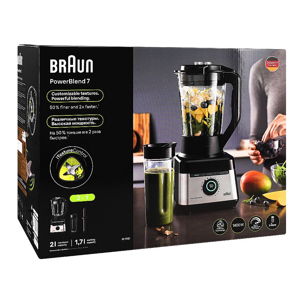 Braun Power Blend7 Jug Blender, 1400W, Black, JB-7551 - Image 4