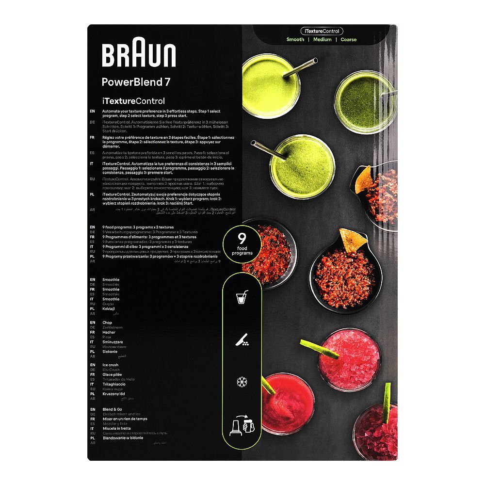 Braun Power Blend7 Jug Blender, 1400W, Black, JB-7551 - Image 6