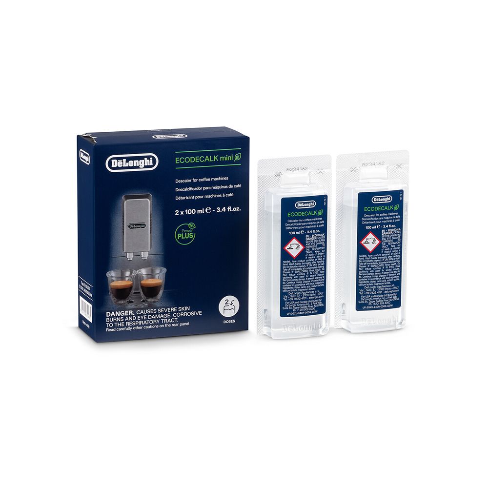 DeLonghi EcoDecalk Mini Descaler, 2x100ml, Espresso & Coffee Machine Cleaner, DLSC200 - Main Image