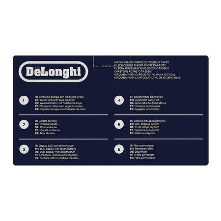 DeLonghi Filter Coffee Machine, 10 Cups Capacity, 1200W, ICM16731 - Image 8
