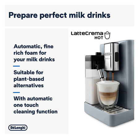 DeLonghi Rivelia Automatic Coffee Machine with LatteCrema Hot, EXAM440.55.G - Image 4