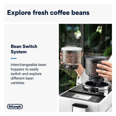 DeLonghi Rivelia Automatic Coffee Machine with LatteCrema Hot System, EXAM440.55.W - Image 3