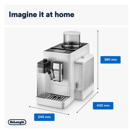 DeLonghi Rivelia Automatic Coffee Machine with LatteCrema Hot System, EXAM440.55.W - Image 6