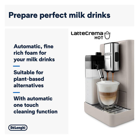 DeLonghi Rivelia Automatic Coffee Machine with LatteCrema Hot, EXAM440.55.BG - Image 3