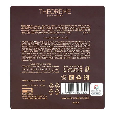 Rue Broca Theoreme Pour Femme, Eau de Parfum, For Women,  90ml - Image 3