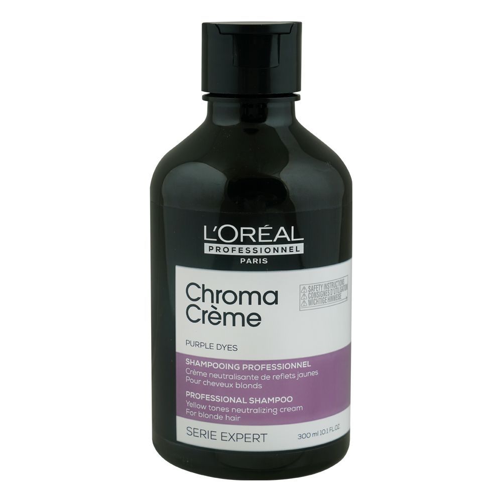 L'Oreal Professionnel Chroma Creme Purple Dyes Shampoo, For Blonde Hair, 300ml - Main Image