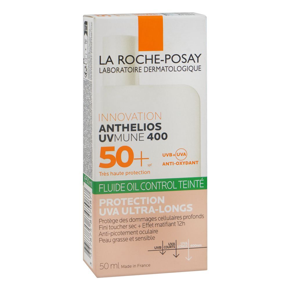 La Roche Posay Anthelios Uvmune 400 Invisible Tinted Fluid SPF50+ Sunscreen, 50ml - Main Image