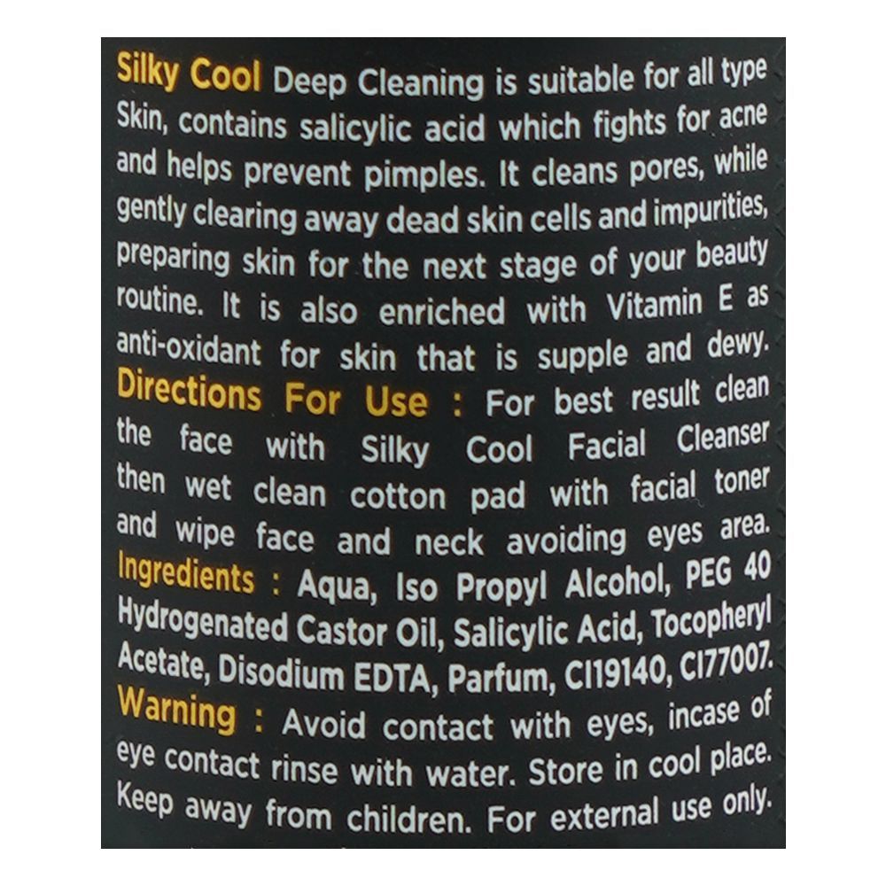 Silky Cool Gold Facial Toner with Salicylic Acid, For Pores & Acne, 120ml - Image 2