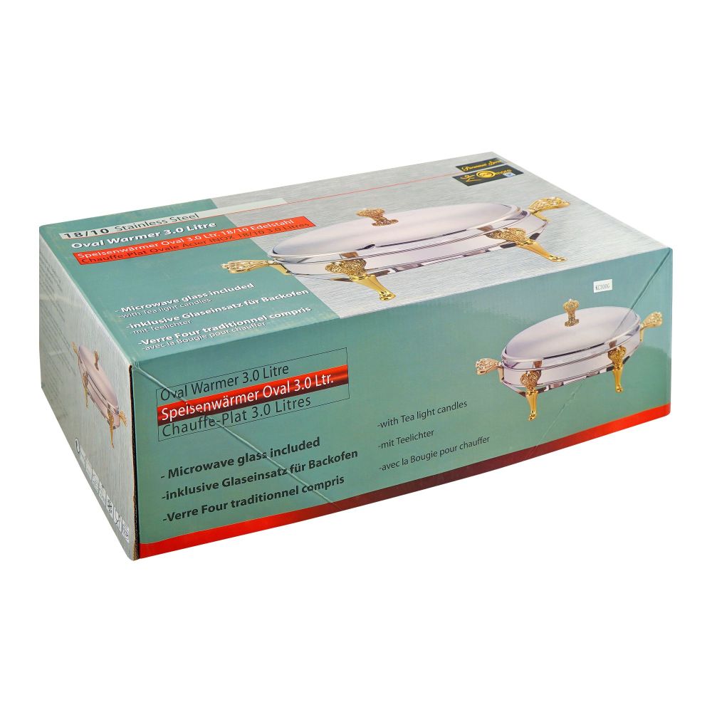 Onemore Oval Casserole Serving Glass Dish - Buffet Food Warmer, 3 Liter, KC300SW - Image 3