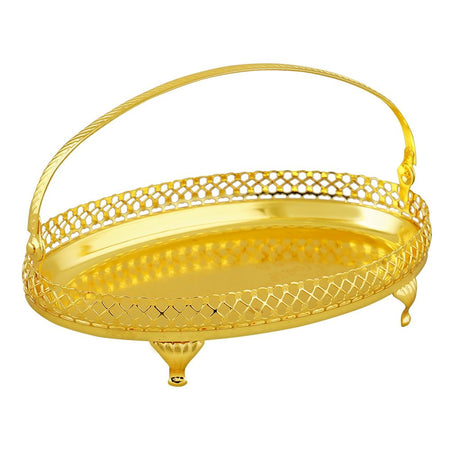 Alpen Berg Oval Serving Basket, Ideal For Table Décor, Orchid Gold, CD5515 - Main Image