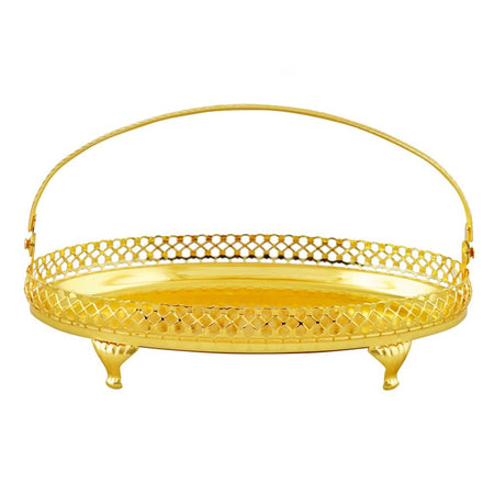 Alpen Berg Oval Serving Basket, Ideal For Table Décor, Orchid Gold, CD5515 - Image 2