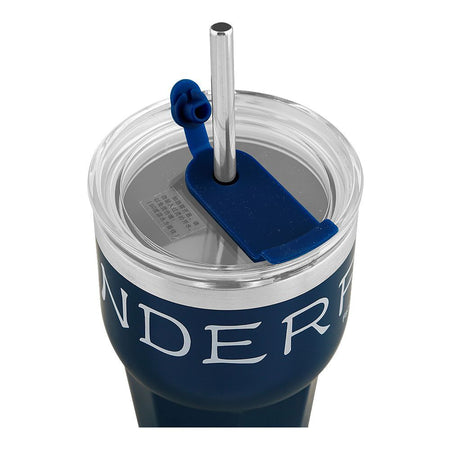 Stainless Steel Insulated Mini Travel Coffee Tumbler with Straw, 600ml, Dark Blue, (80073/CY-0702) 0001250 - Image 3