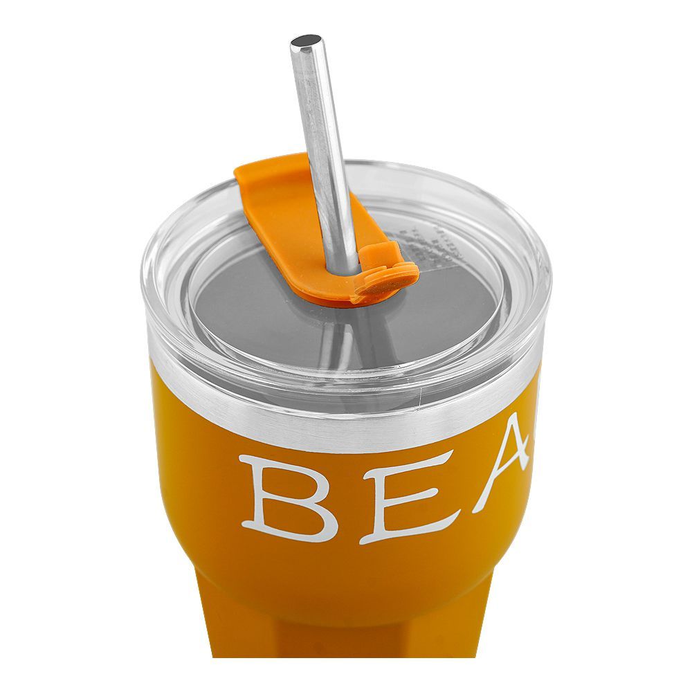 Stainless Steel Insulated Mini Travel Coffee Tumbler with Straw, 600ml, Brown, (80073/CY-0702) 0001250 - Image 3