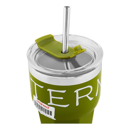 Stainless Steel Insulated Mini Travel Coffee Tumbler with Straw, 600ml, Green, (80073/CY-0702) 0001250 - Image 3