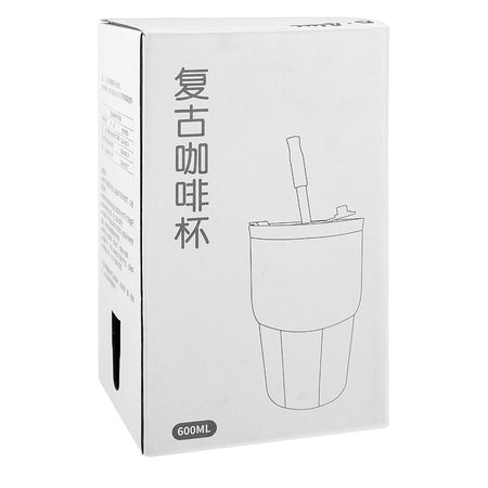 Stainless Steel Insulated Mini Travel Coffee Tumbler with Straw, 600ml, Green, (80073/CY-0702) 0001250 - Image 4