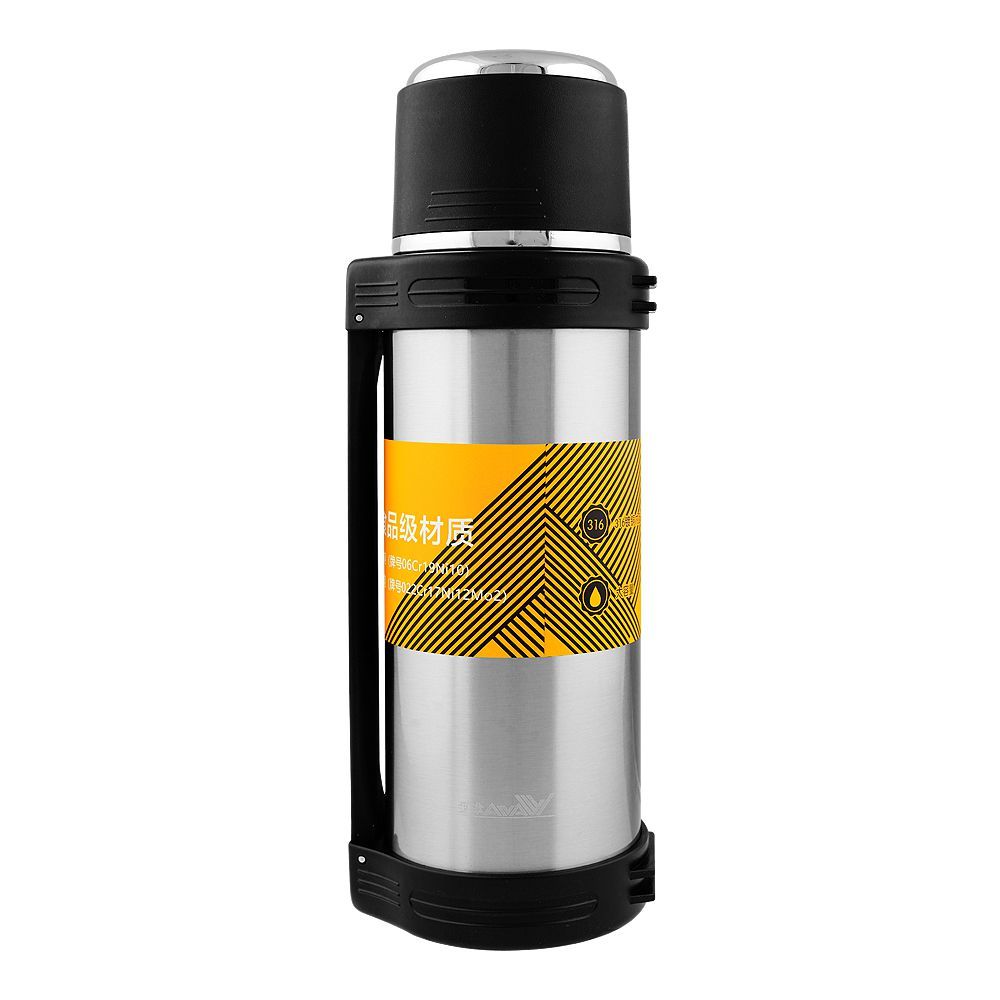 WAYA Portable Stainless Steel Thermos Water Bottle, 1700ml, Silver, (HY13) 0001248 - Image 2