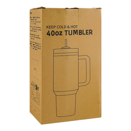 Stainless Steel Thermal Insulated Travel Coffee Tumbler, 1183ml, Blue, (41272) 0001183 - Image 4
