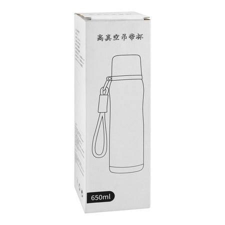 Steel Water Bottle, 650ml, Black, (5899) 0001235 - Image 3
