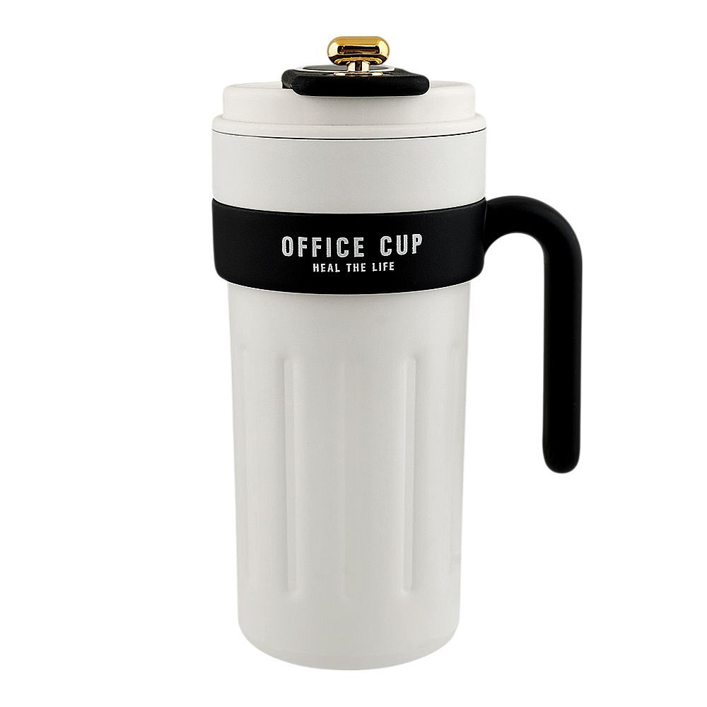 Stainless Steel Insulated Cup & Travel Coffee Mug with Temperature Display, 650ml, Black & White (8007) 0000982 - Main Image