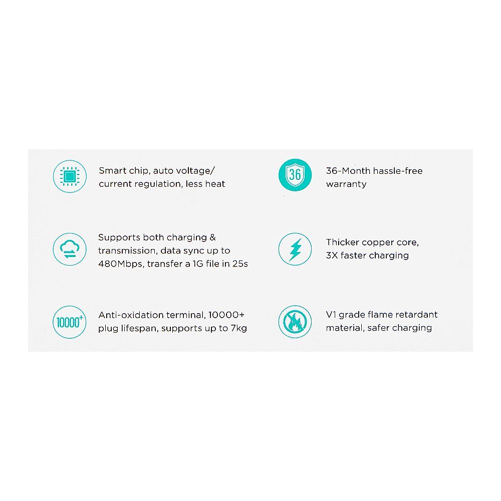 Joyroom Multi Color Series USB-A To Lightning Fast Charging Data Cable (1.2m/4ft, 3A), White, S-A14 - Image 5