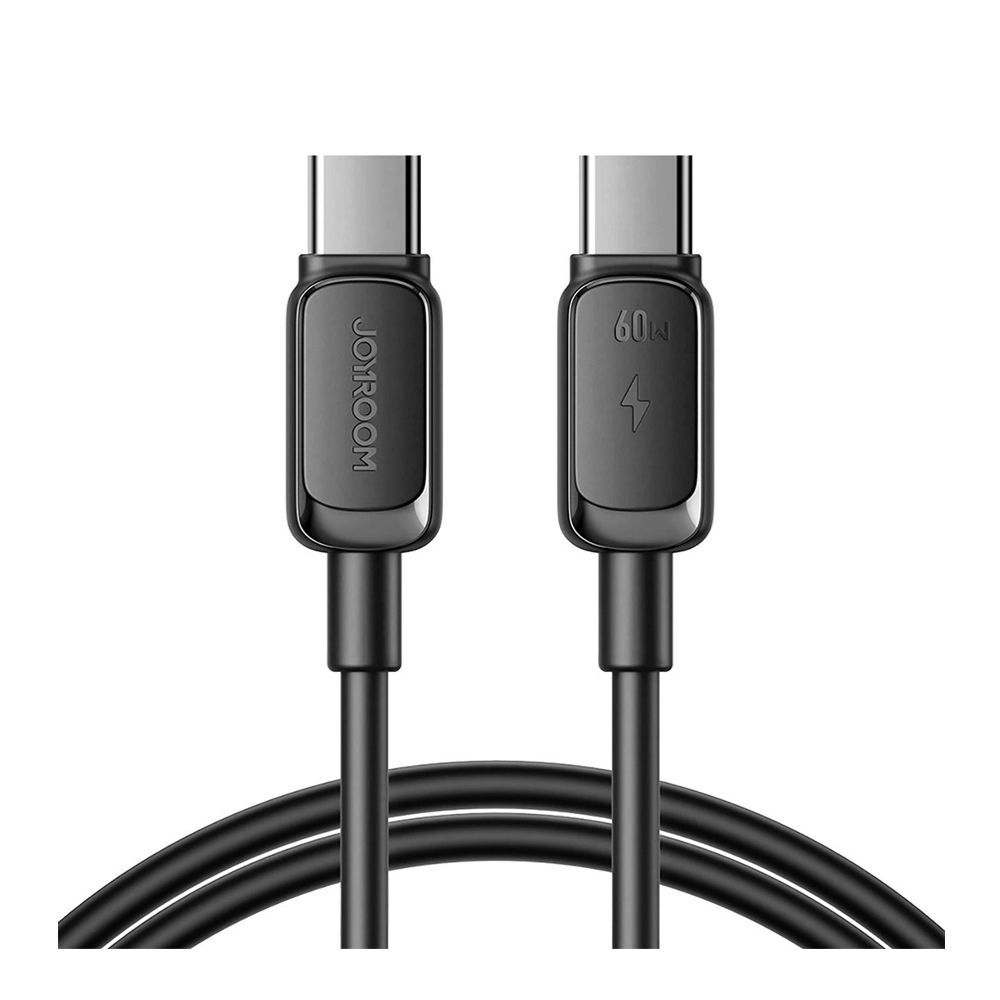 Joyroom Multi Color Series Type-C To Type-C Fast Charging Data Cable (1.2m/4ft, 60W PD), Black, S-A14 - Main Image