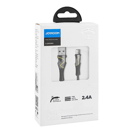 Joyroom Mermaid Series Lightning Fast Charging Data Cable (2m, 2.4A), Black, S-2030K6 - Image 2