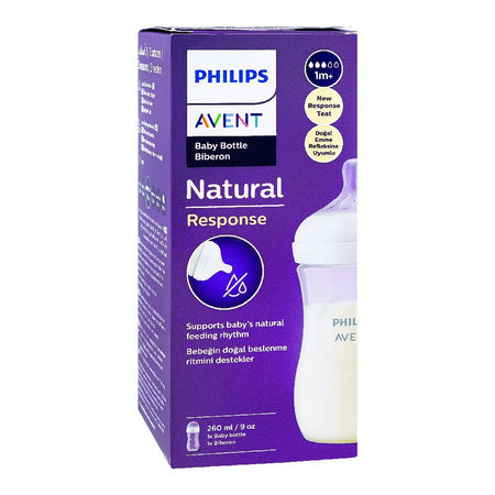 Avent Natural Response Baby Feeding Bottle, For 1m+, 260ml, SCY903/01 - Image 2