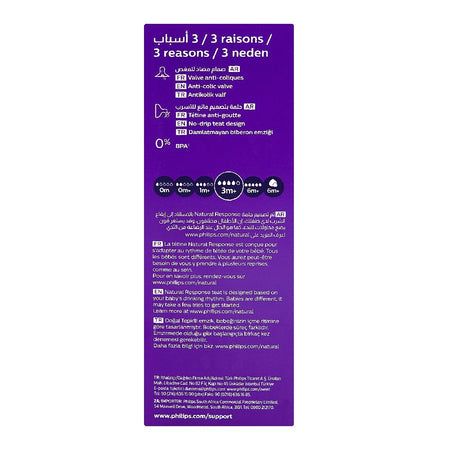 Avent Natural Response Baby Feeding Bottle, For 3m+, 330ml, SCY906/01 - Image 3
