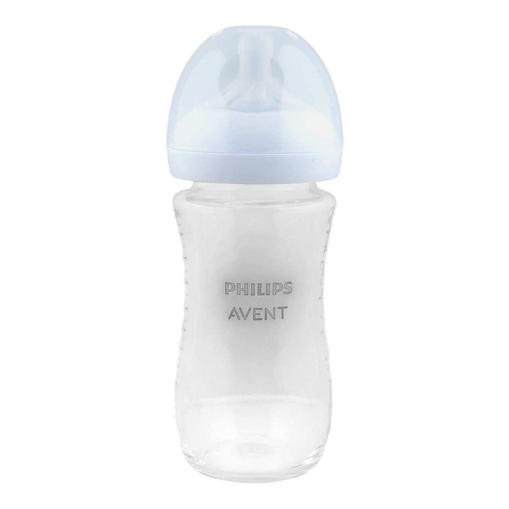 Avent Natural Response Baby Glass Feeding Bottle, For 1m+, 240ml, SCY933/01 - Main Image