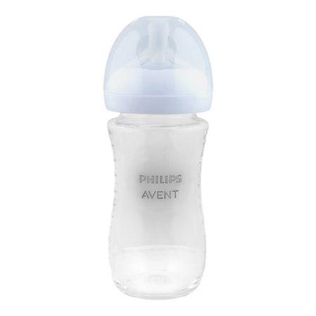 Avent Natural Response Baby Glass Feeding Bottle, For 1m+, 240ml, SCY933/01 - Main Image
