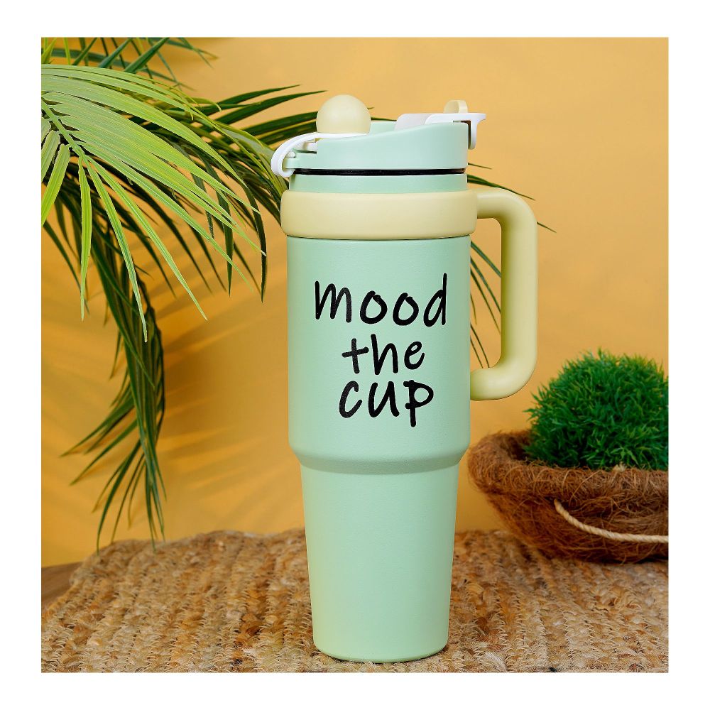 Mood The Cup Ice Bomber Thermos Travel Mug, Cold Coffee Tumbler, 1200ml, Green, 102344 - Main Image
