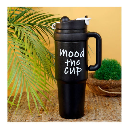 Mood The Cup Ice Bomber Thermos Travel Mug, Cold Coffee Tumbler, 1200ml, Black, 102344 - Main Image